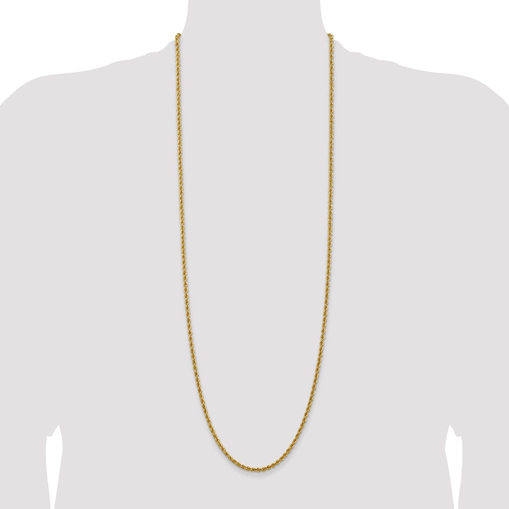 14k Yellow Gold 3 mm Regular Rope with Lobster Clasp Chain (12.7 grams)