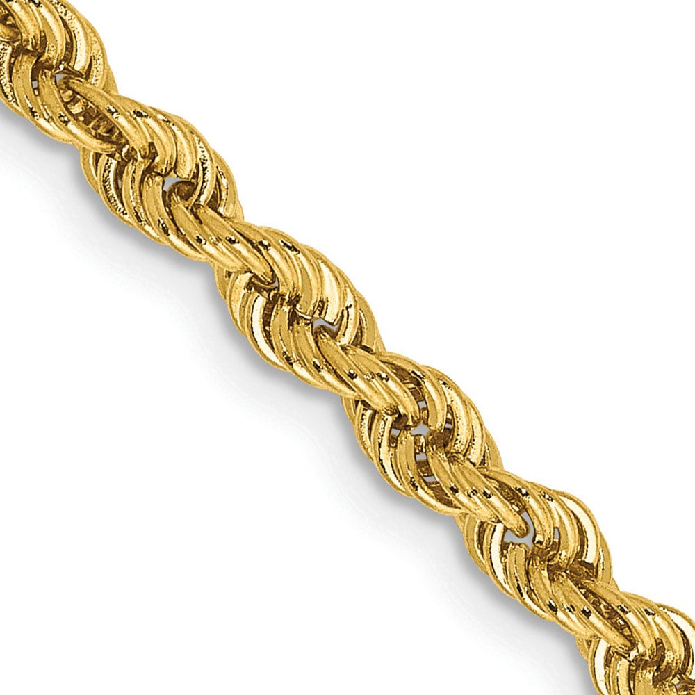 14k Yellow Gold 3 mm Regular Rope with Lobster Clasp Chain (12.7 grams)