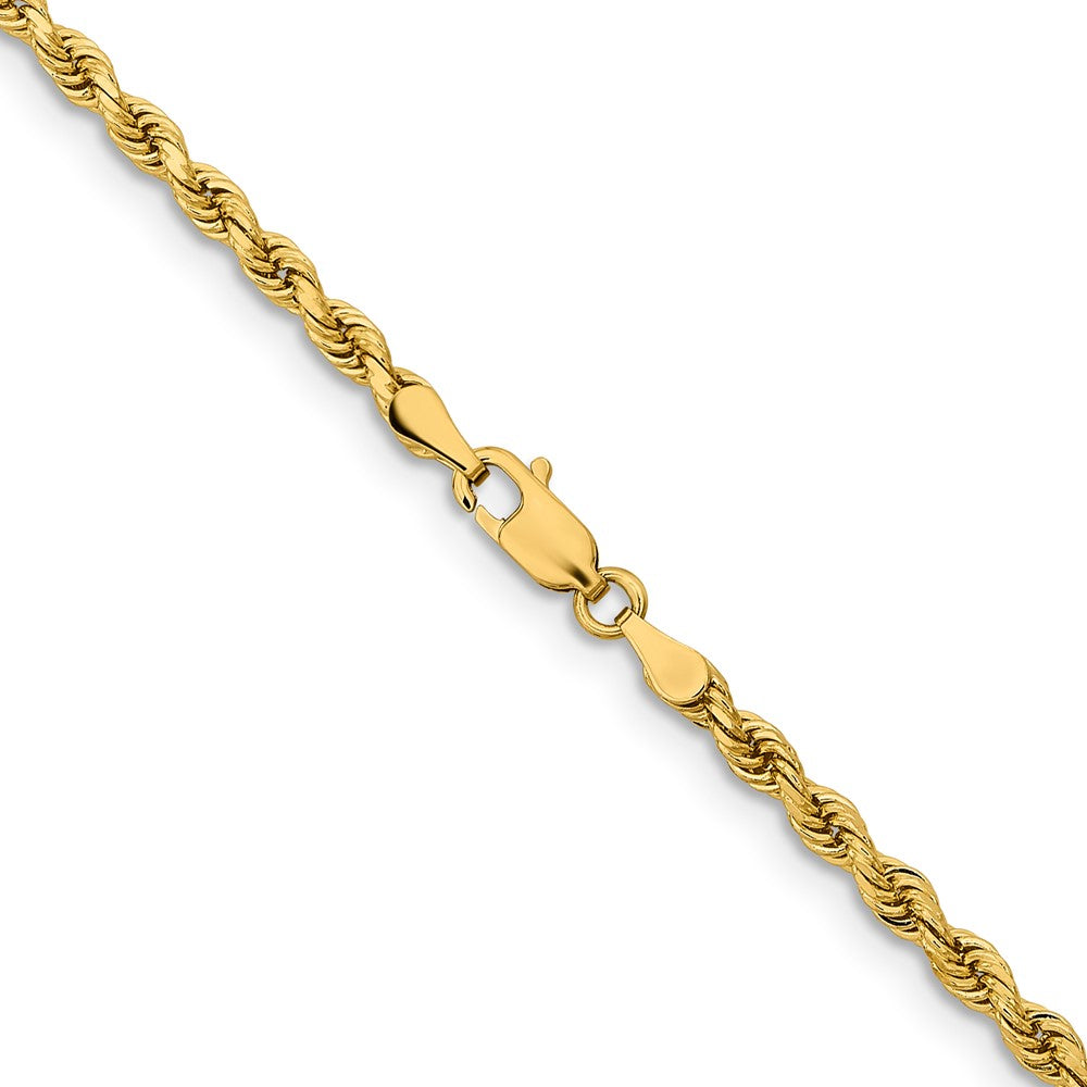14k Yellow Gold 3.25 mm Diamond-cut Rope with Lobster Clasp Chain (16.24 grams)