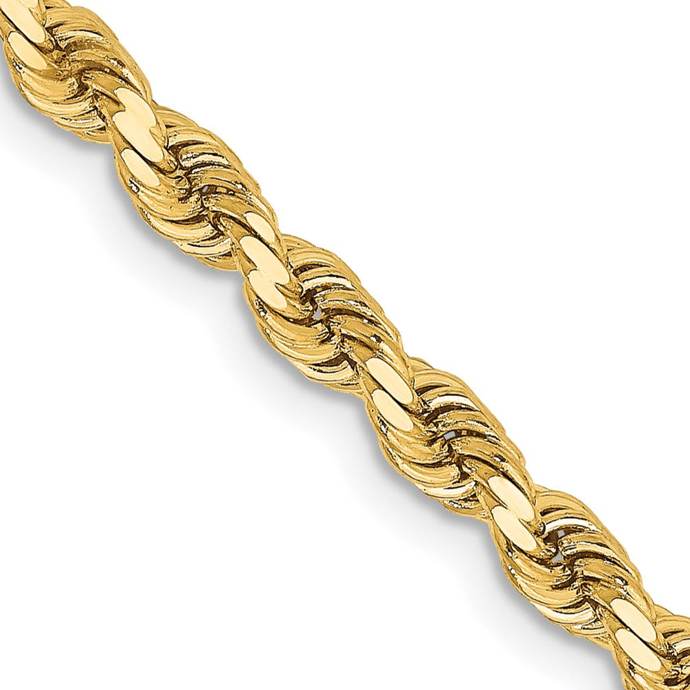 14k Yellow Gold 3.25 mm Diamond-cut Rope with Lobster Clasp Chain (16.24 grams)