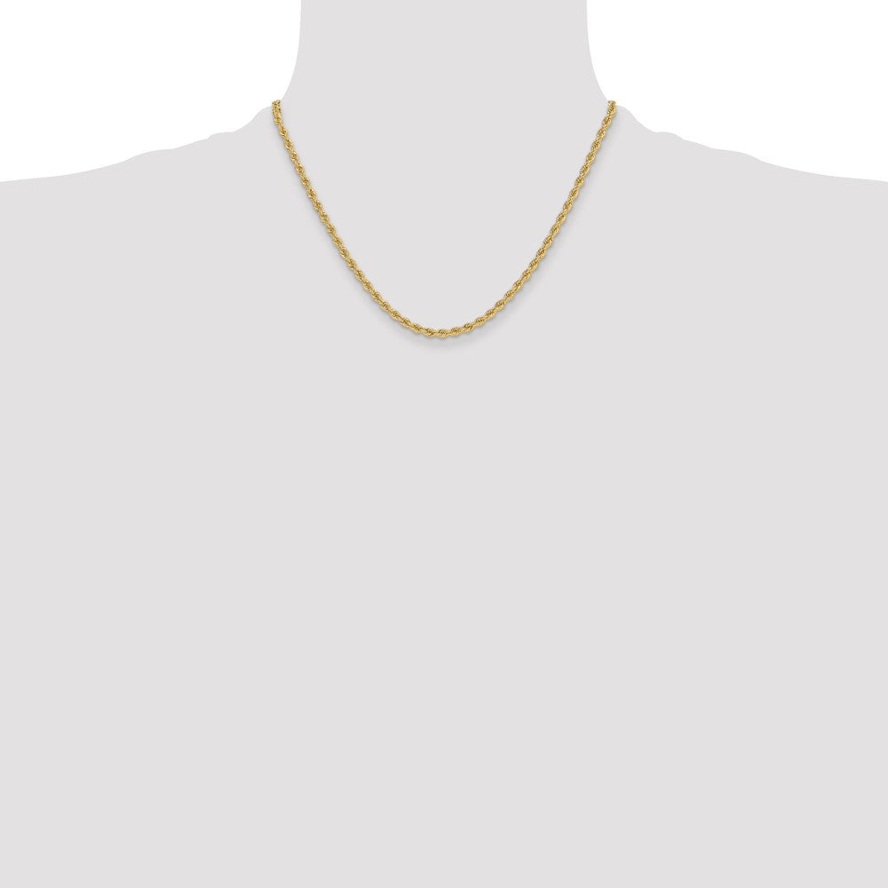 14k Yellow Gold 3.4 mm Regular Rope Chain (16.61 grams)