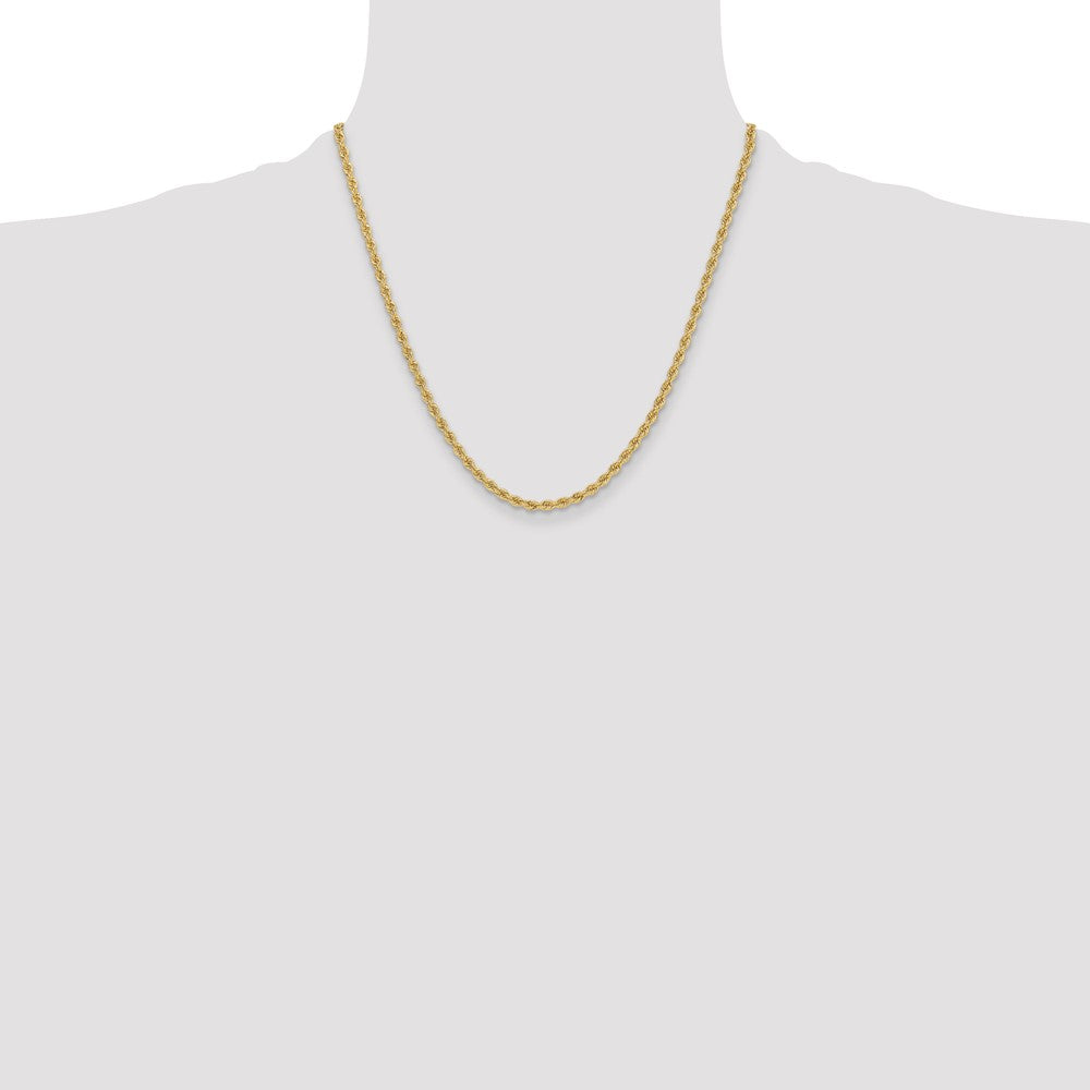 14k Yellow Gold 3.4 mm Regular Rope Chain (16.61 grams)