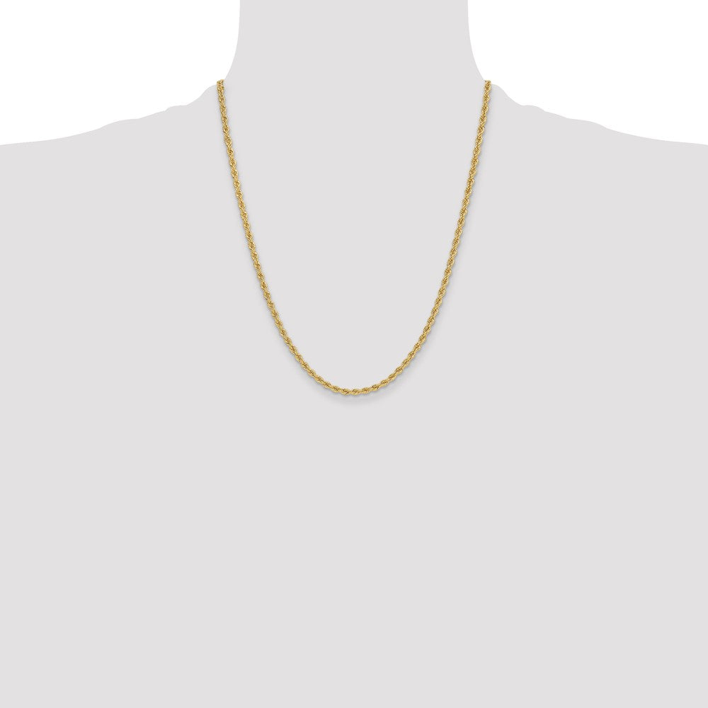 14k Yellow Gold 3.4 mm Regular Rope Chain (16.61 grams)