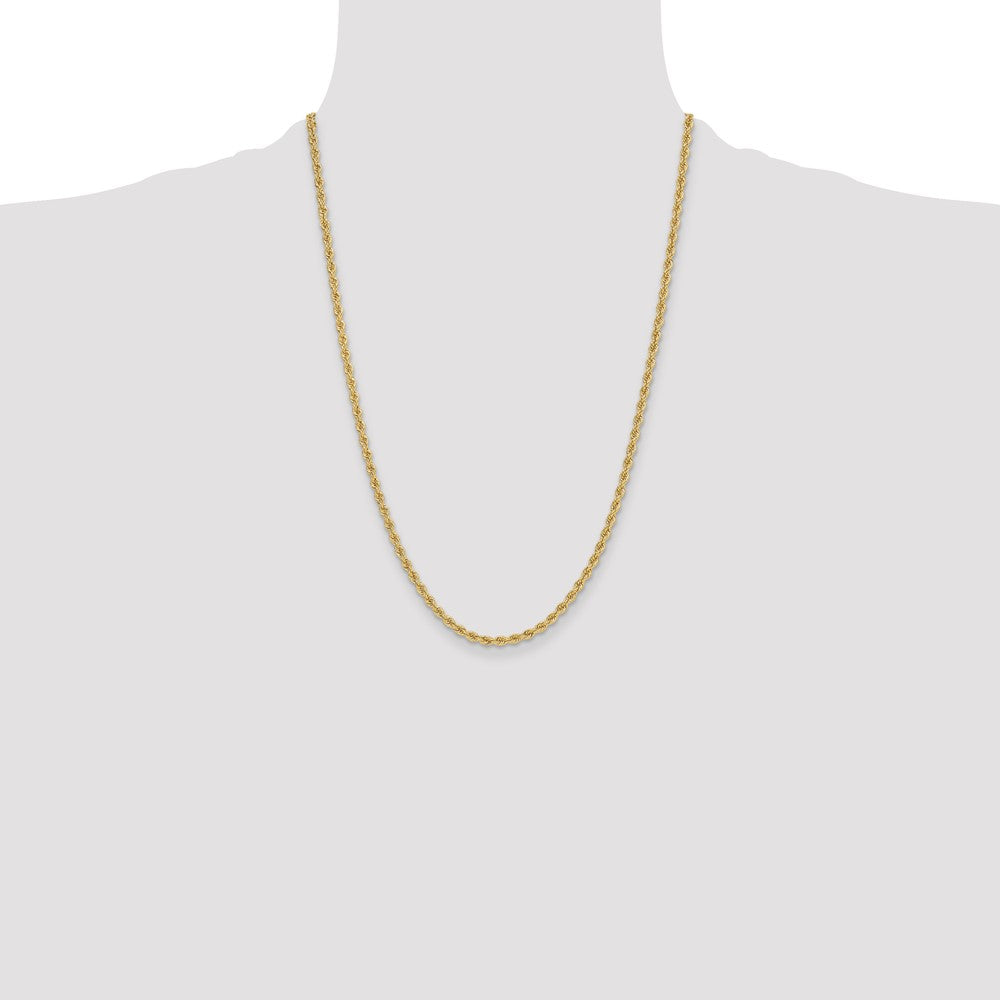 14k Yellow Gold 3.4 mm Regular Rope Chain (16.61 grams)