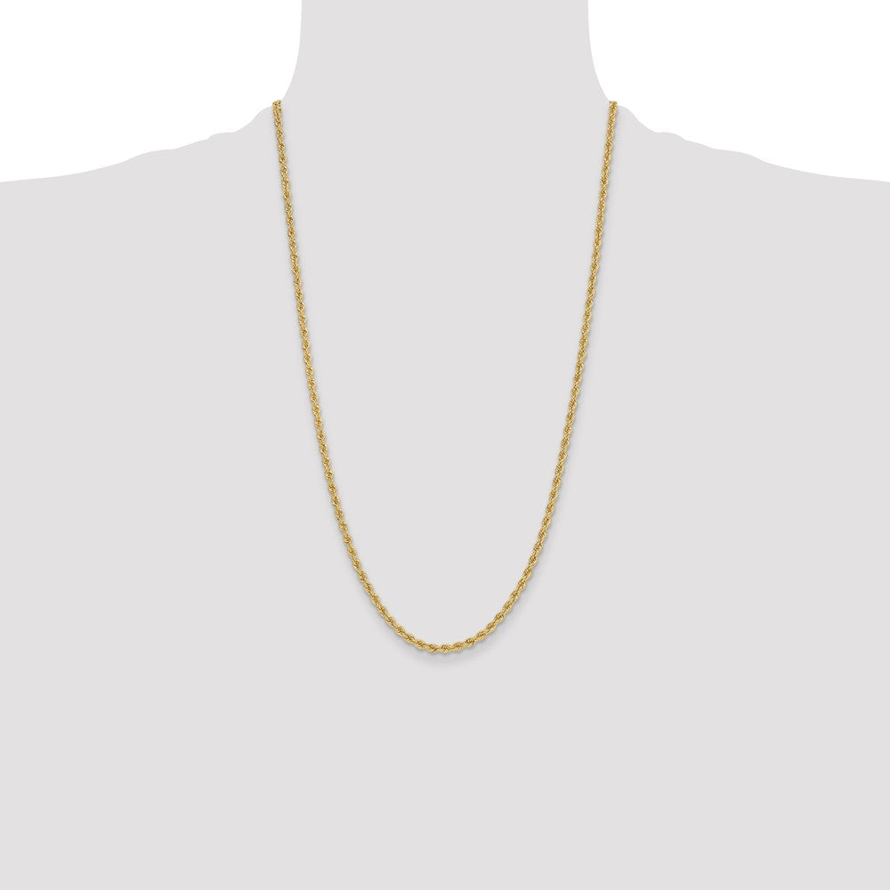 14k Yellow Gold 3.4 mm Regular Rope Chain (16.61 grams)