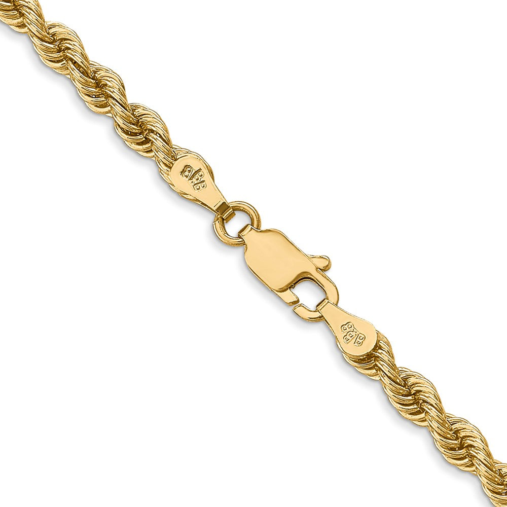 14k Yellow Gold 3.65 mm Regular Rope with Lobster Clasp Chain (19.39 grams)