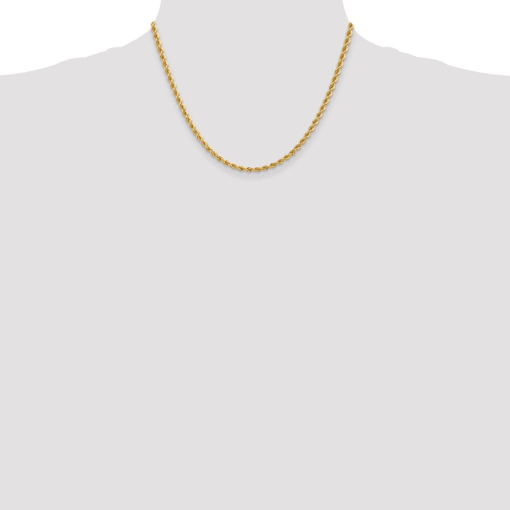 14k Yellow Gold 3.65 mm Regular Rope with Lobster Clasp Chain (19.39 grams)