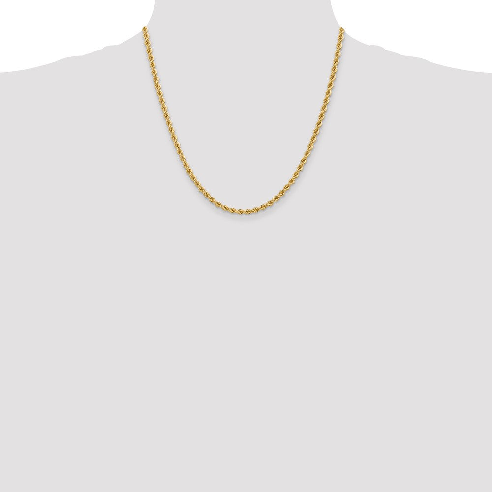 14k Yellow Gold 3.65 mm Regular Rope with Lobster Clasp Chain (19.39 grams)