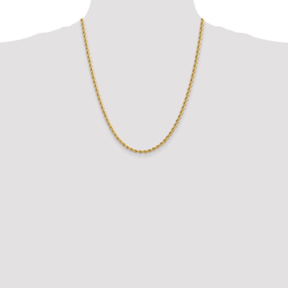 14k Yellow Gold 3.65 mm Regular Rope with Lobster Clasp Chain (19.39 grams)