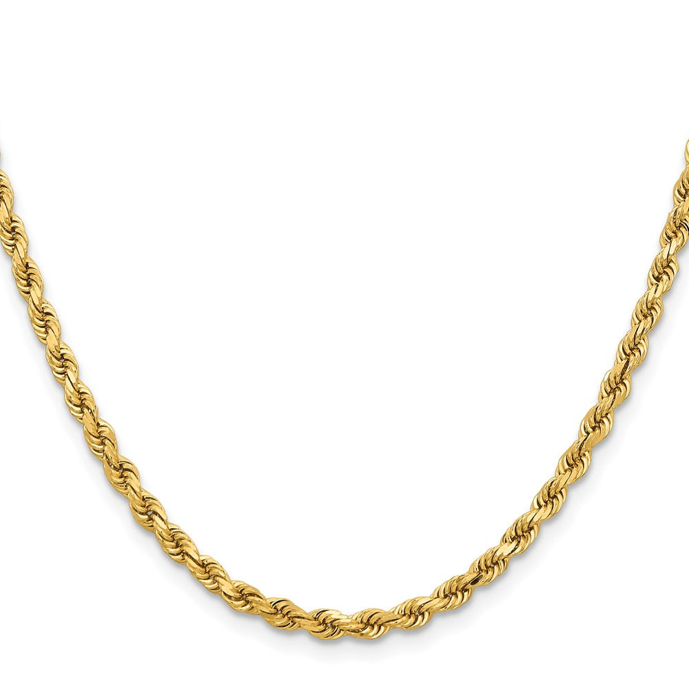 14k Yellow Gold 3.75 mm Diamond-cut Rope with Lobster Clasp Chain (17.34 grams)