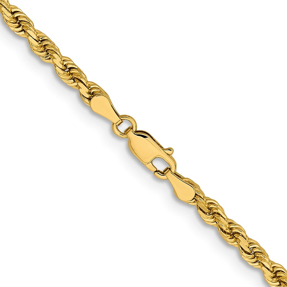 14k Yellow Gold 3.75 mm Diamond-cut Rope with Lobster Clasp Chain (17.34 grams)