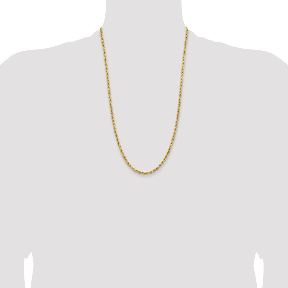 14k Yellow Gold 3.75 mm Diamond-cut Rope with Lobster Clasp Chain (17.34 grams)