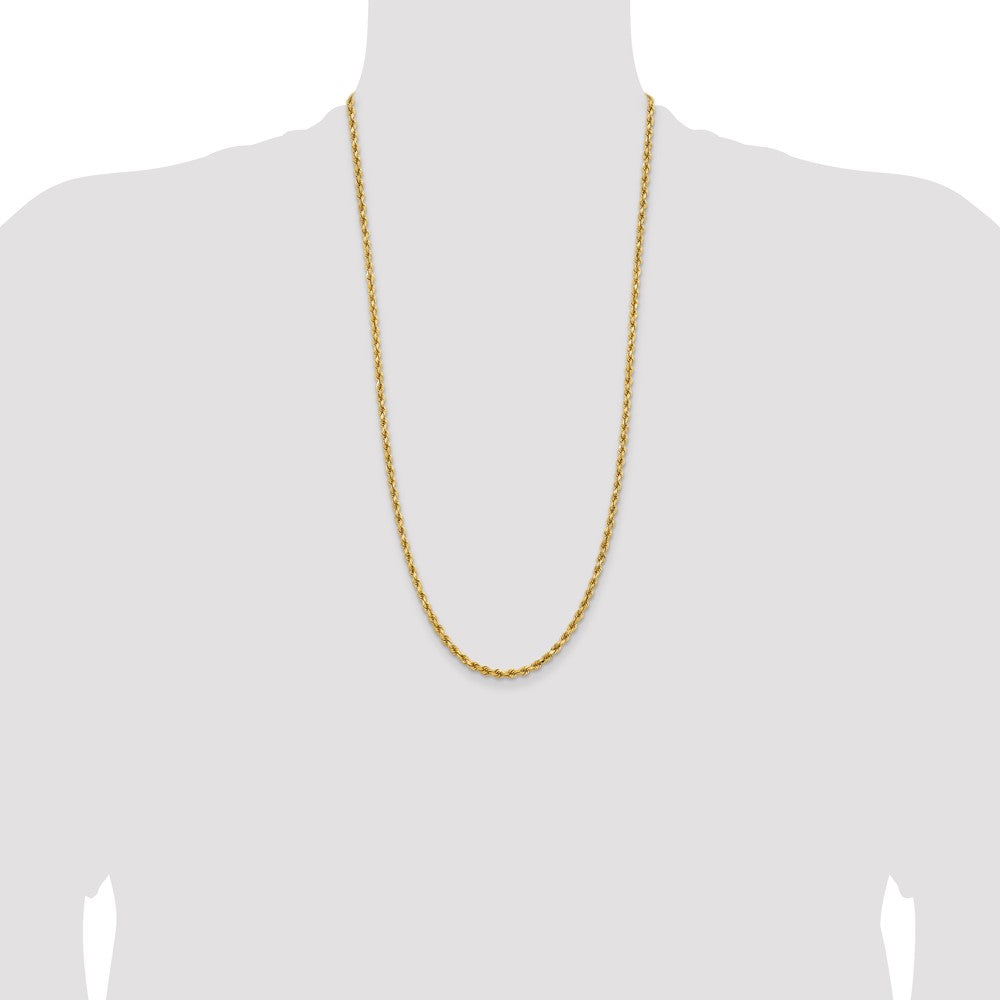 14k Yellow Gold 3.75 mm Diamond-cut Rope with Lobster Clasp Chain (17.34 grams)