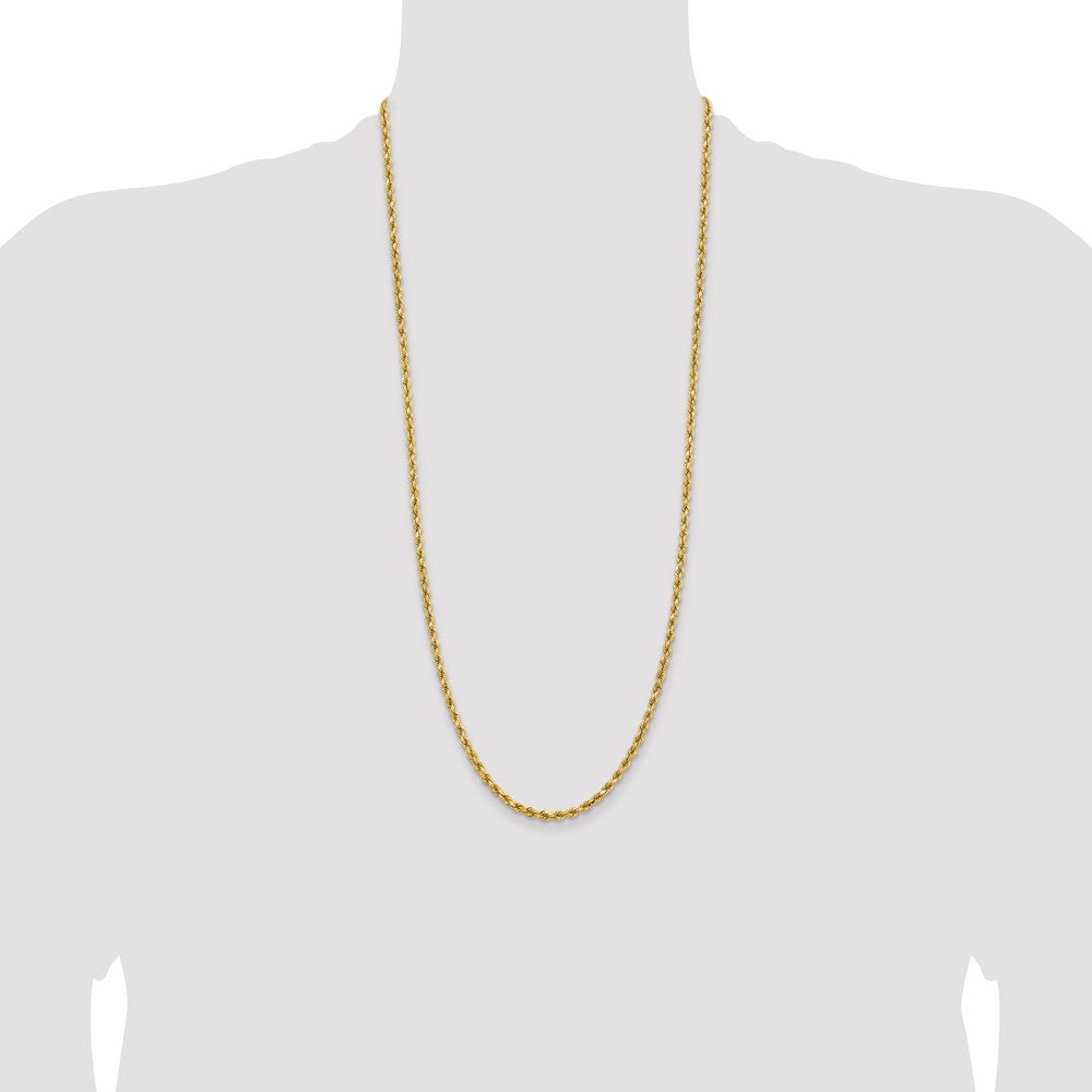 14k Yellow Gold 3.75 mm Diamond-cut Rope with Lobster Clasp Chain (17.34 grams)