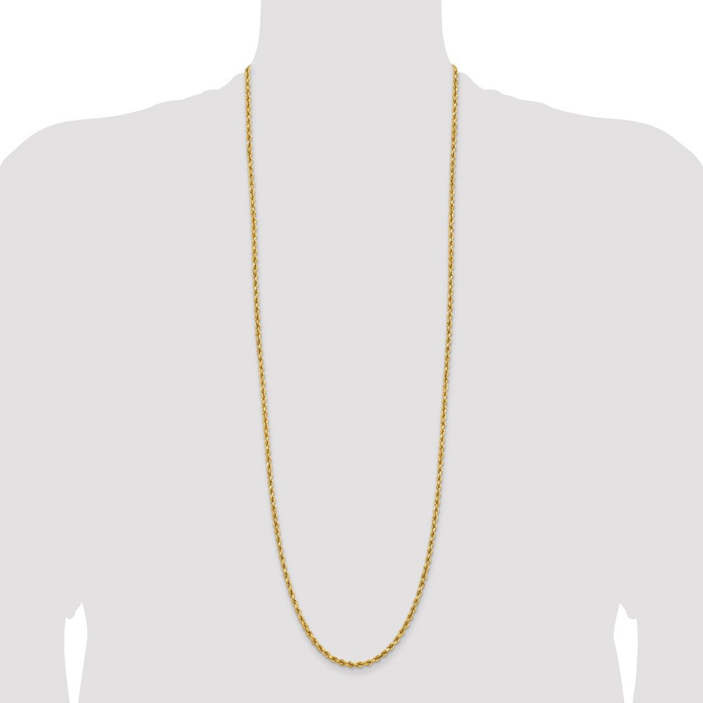 14k Yellow Gold 3.75 mm Diamond-cut Rope with Lobster Clasp Chain (17.34 grams)