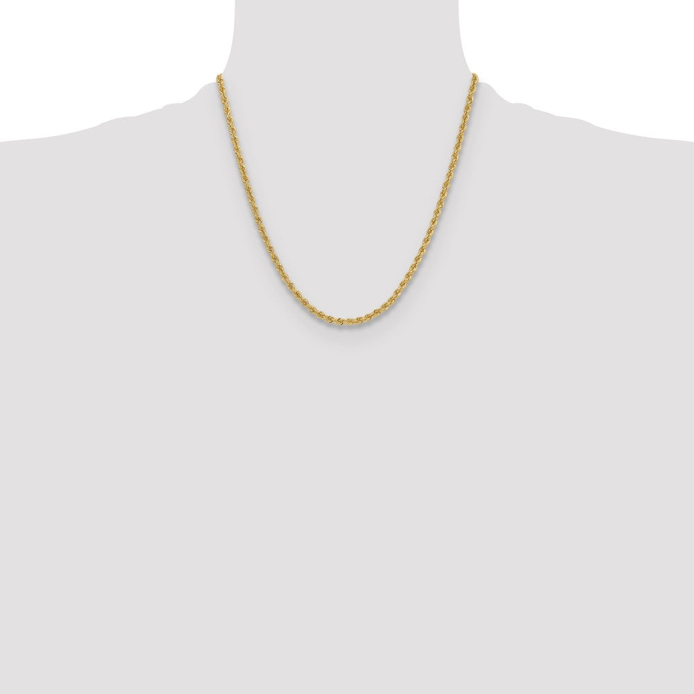 14k Yellow Gold 3.8 mm Regular Rope Chain (20.12 grams)