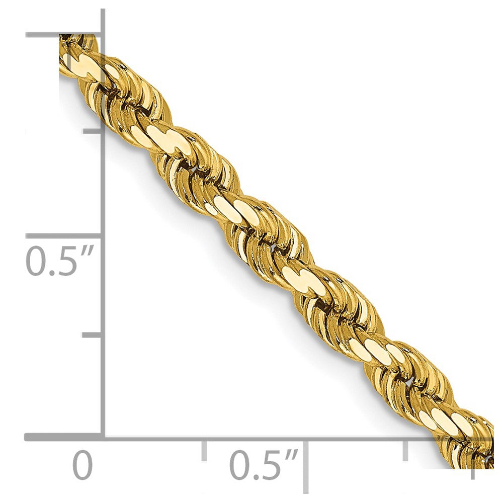 14k Yellow Gold 4 mm Diamond-cut Rope with Lobster Clasp Chain (20.1 grams)