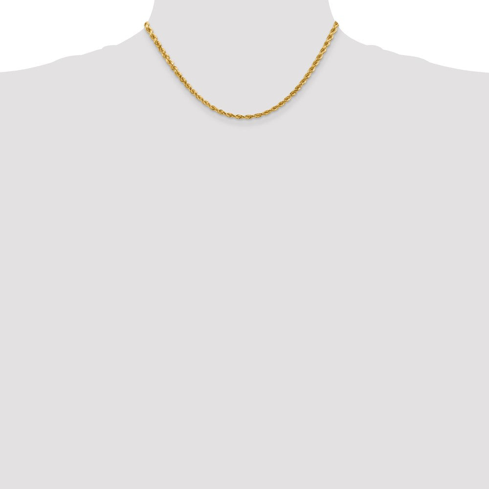 14k Yellow Gold 4 mm Diamond-cut Rope with Lobster Clasp Chain (20.1 grams)