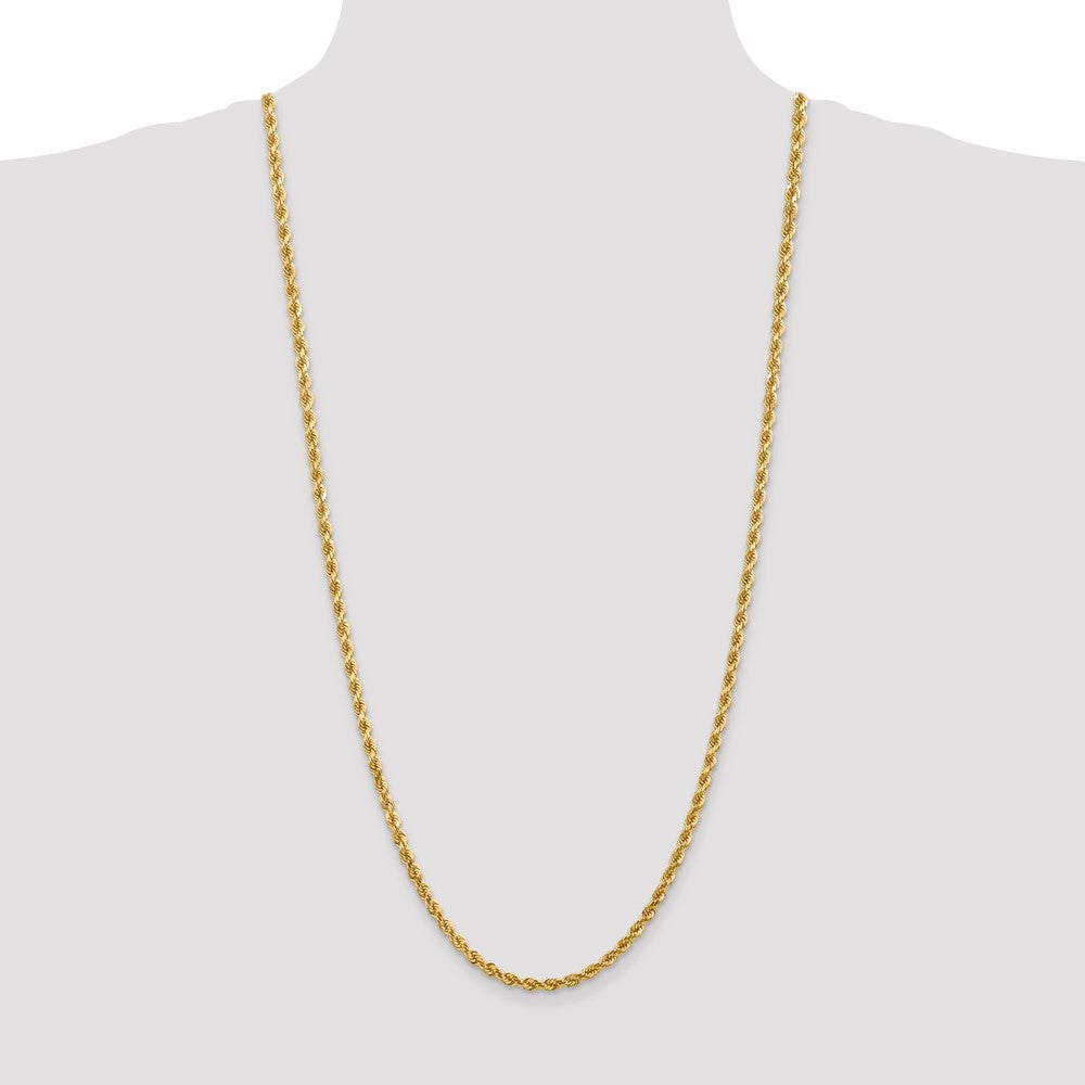14k Yellow Gold 4 mm Diamond-cut Rope with Lobster Clasp Chain (20.1 grams)