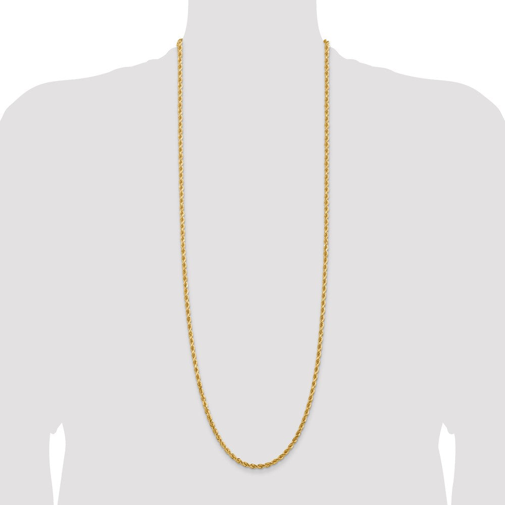 14k Yellow Gold 4 mm Diamond-cut Rope with Lobster Clasp Chain (20.1 grams)