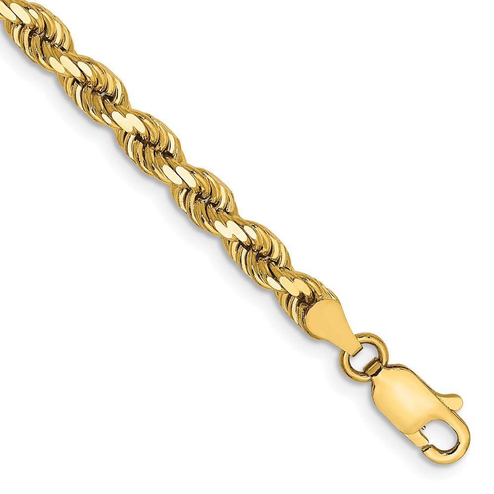 14k Yellow Gold 4 mm Diamond-cut Rope with Lobster Clasp Chain (11.36 grams)