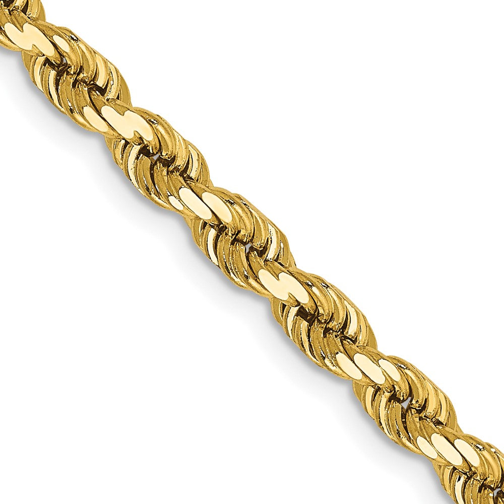 14k Yellow Gold 4 mm Diamond-cut Rope with Lobster Clasp Chain (20.1 grams)