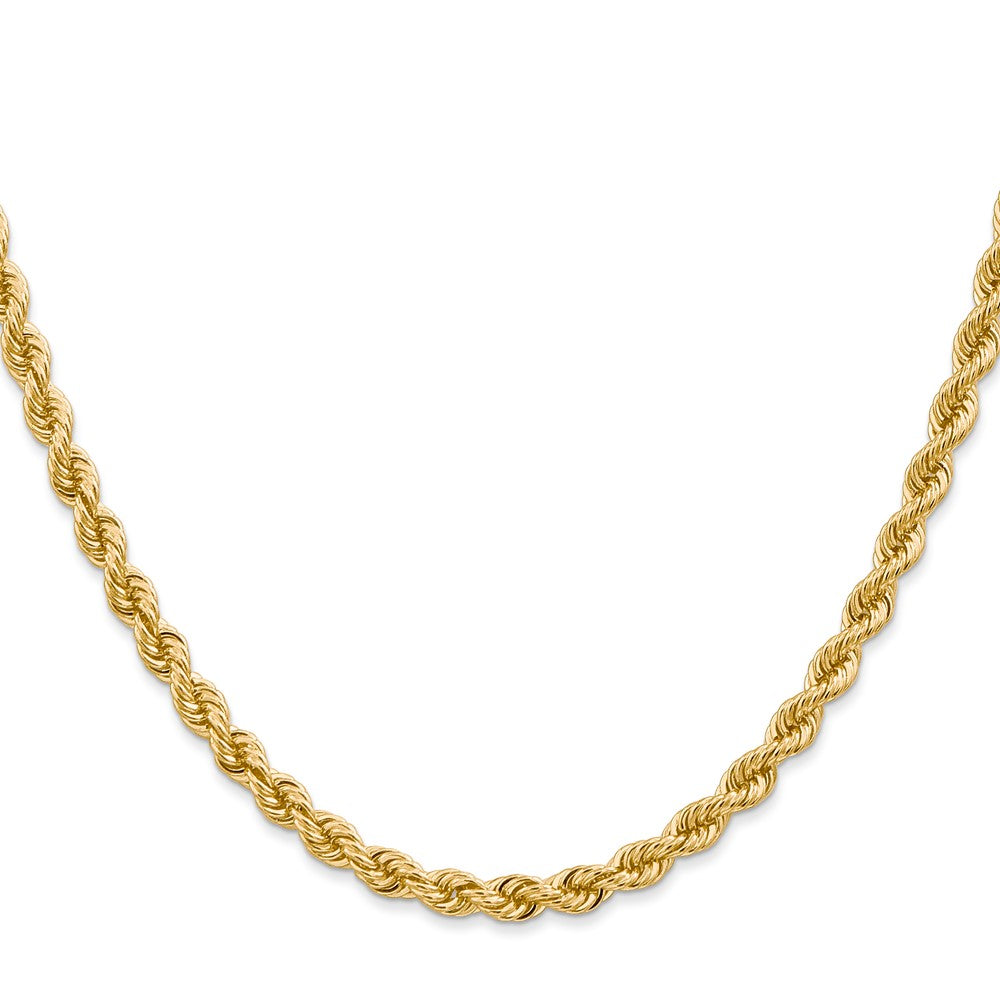 14k Yellow Gold 4 mm Regular Rope with Lobster Clasp Chain (22.75 grams)
