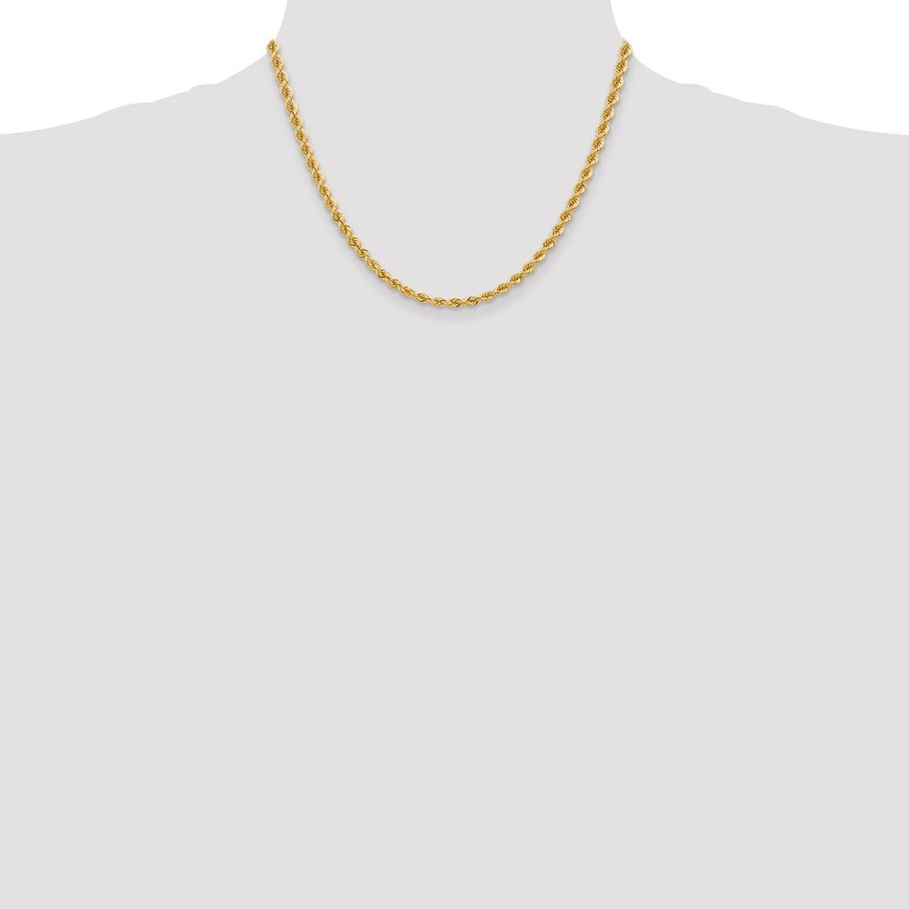 14k Yellow Gold 4 mm Regular Rope with Lobster Clasp Chain (22.75 grams)