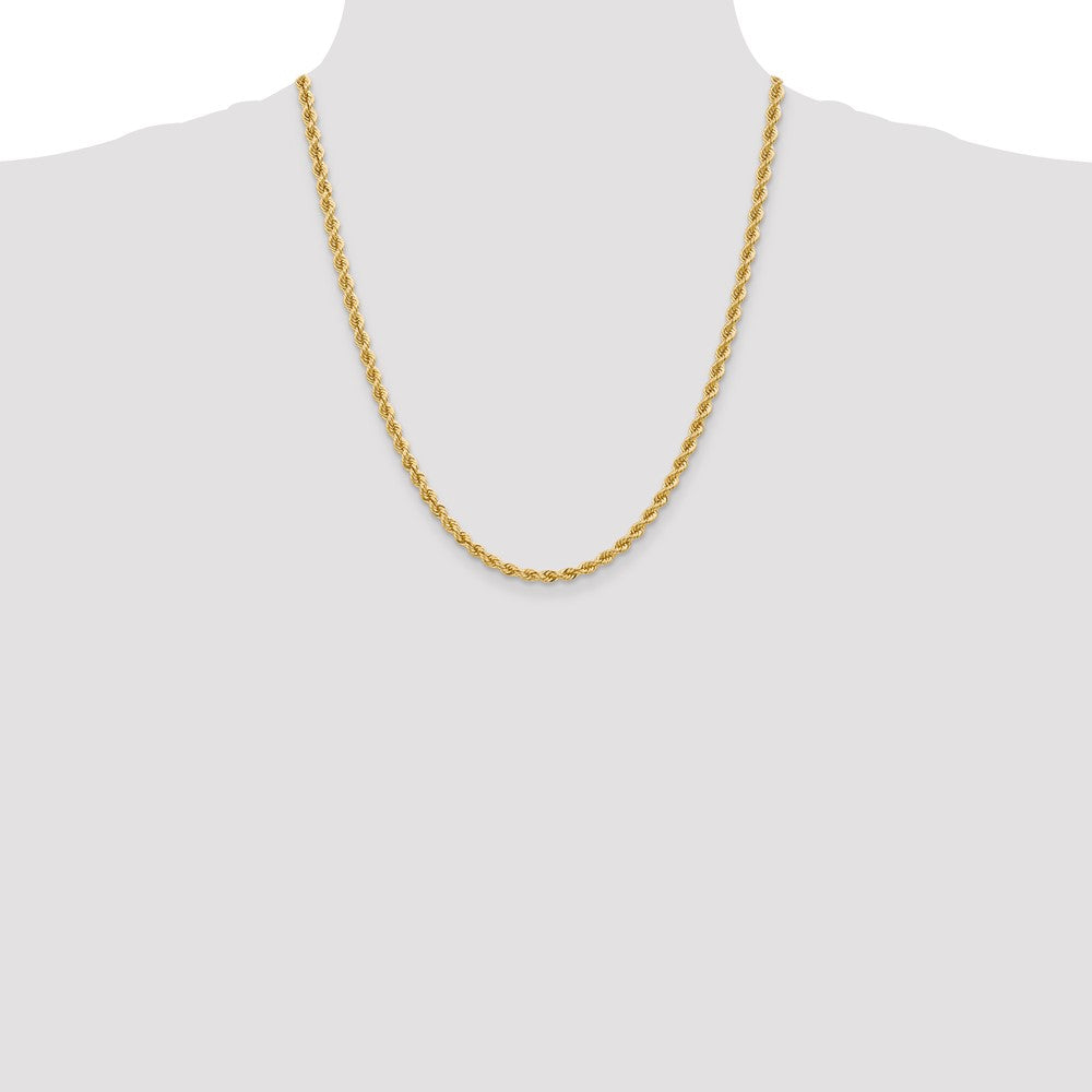 14k Yellow Gold 4 mm Regular Rope with Lobster Clasp Chain (22.75 grams)