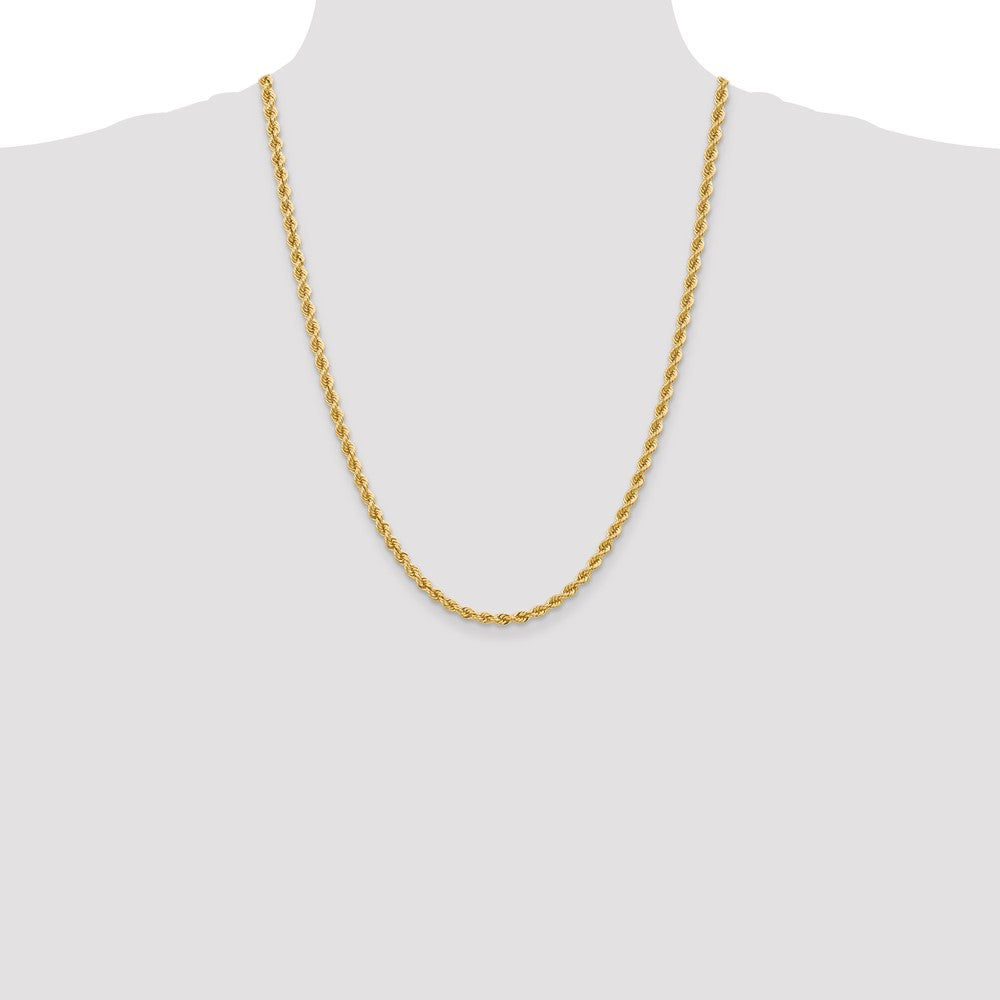 14k Yellow Gold 4 mm Regular Rope with Lobster Clasp Chain (22.75 grams)