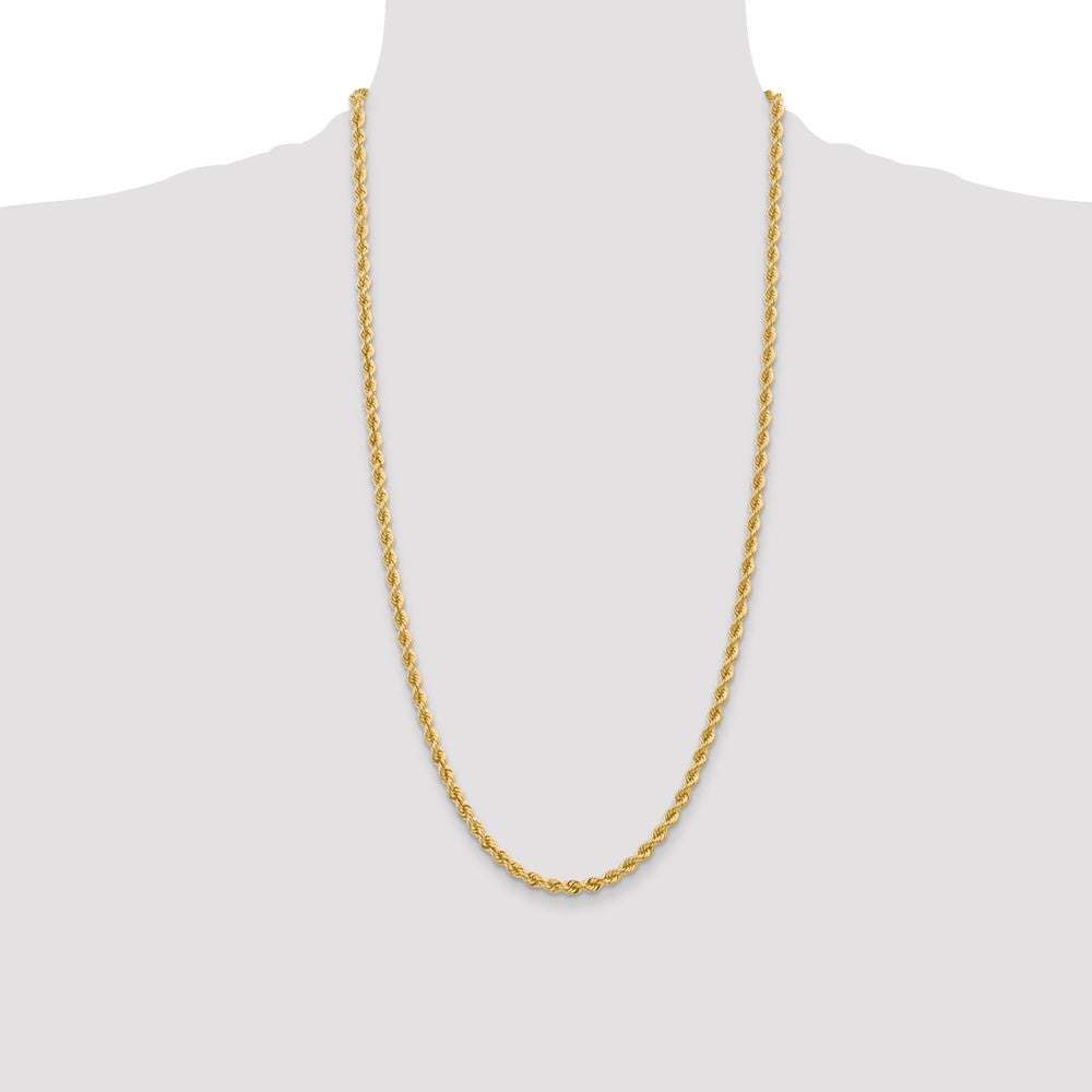 14k Yellow Gold 4 mm Regular Rope with Lobster Clasp Chain (22.75 grams)