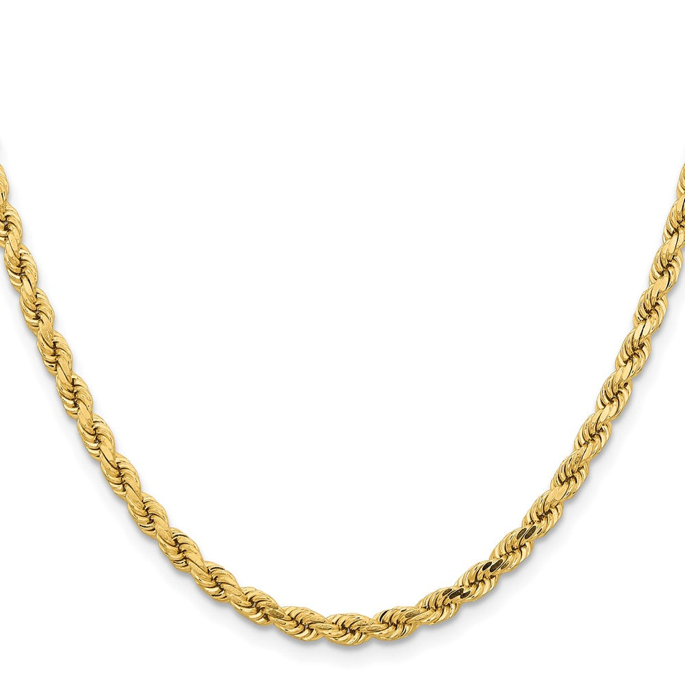 14k Yellow Gold 4.25 mm Diamond-cut Rope with Lobster Clasp Chain (27.83 grams)