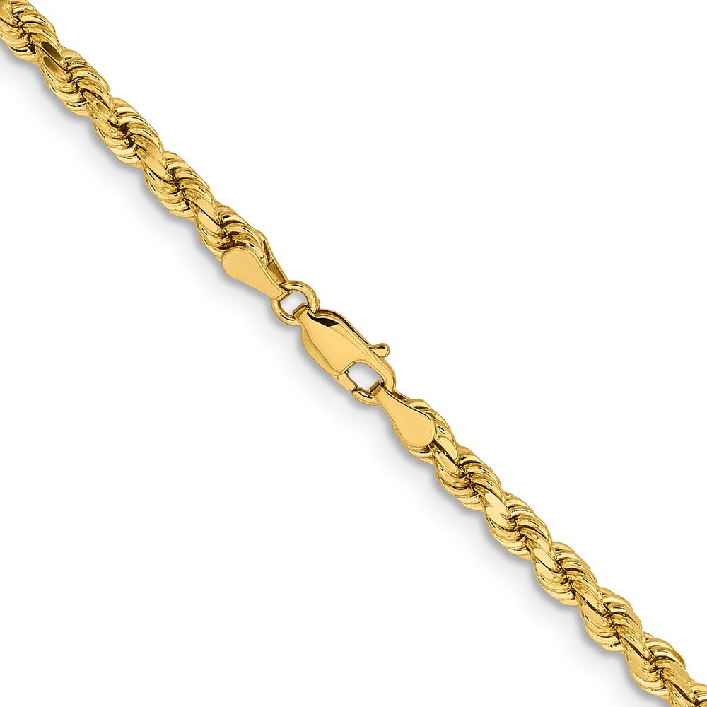 14k Yellow Gold 4.25 mm Diamond-cut Rope with Lobster Clasp Chain (27.83 grams)
