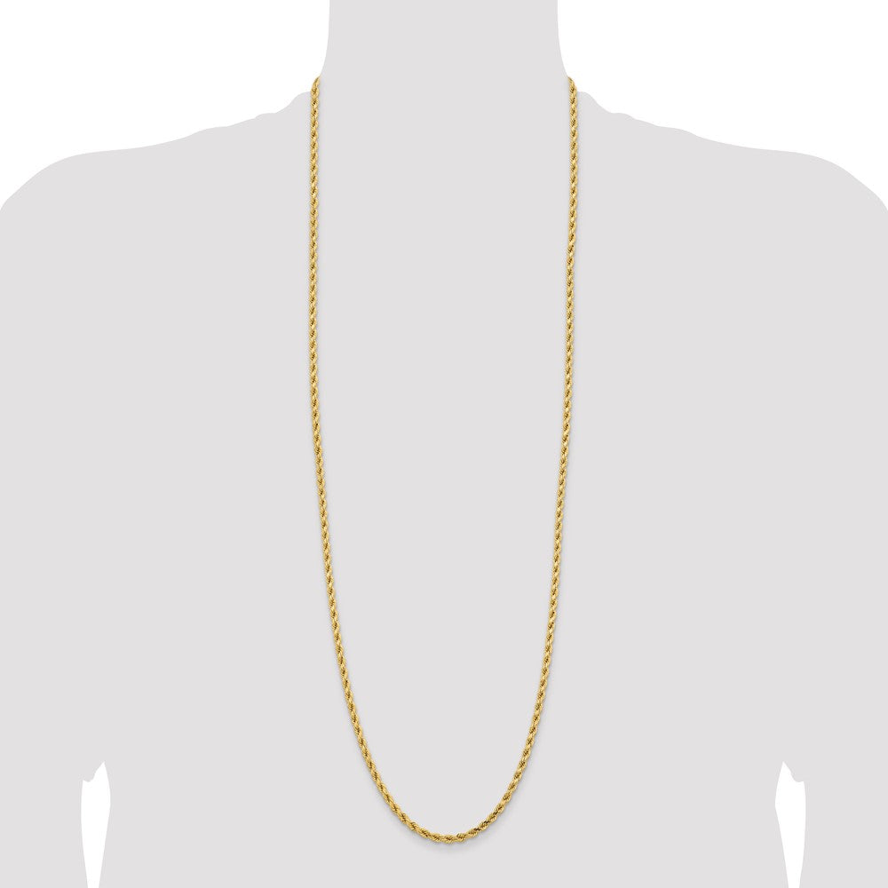 14k Yellow Gold 4.25 mm Diamond-cut Rope with Lobster Clasp Chain (27.83 grams)