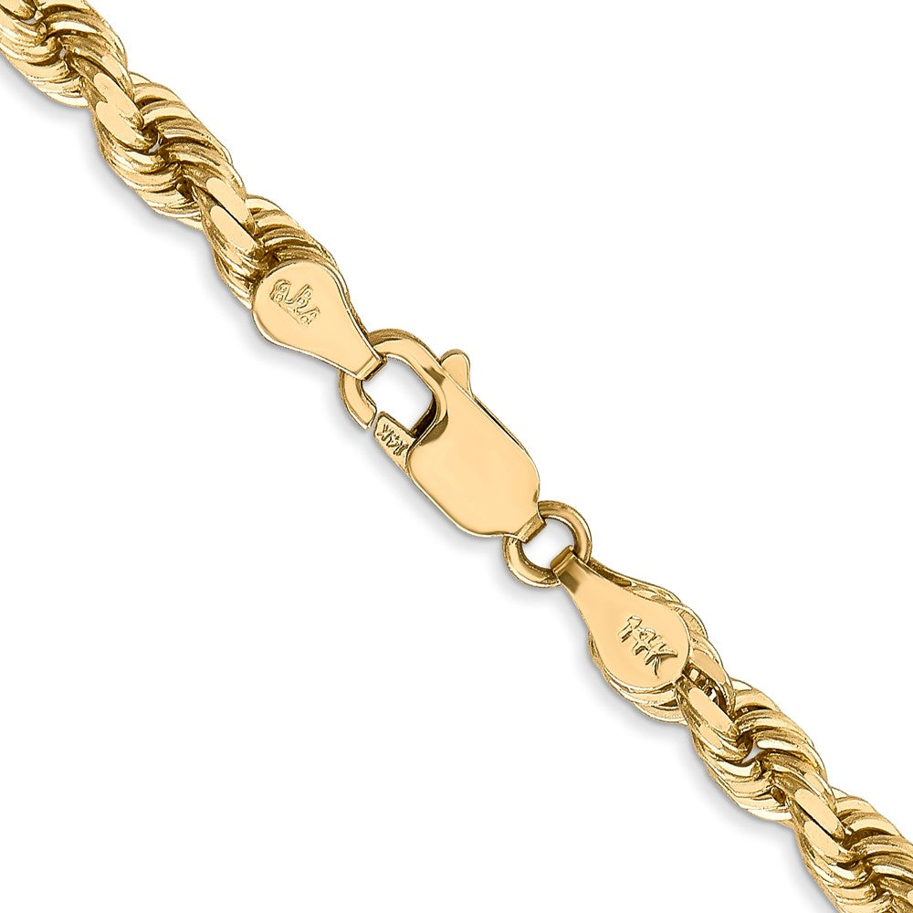 14k Yellow Gold 4.5 mm Diamond-cut Rope with Lobster Clasp Chain (28.74 grams)