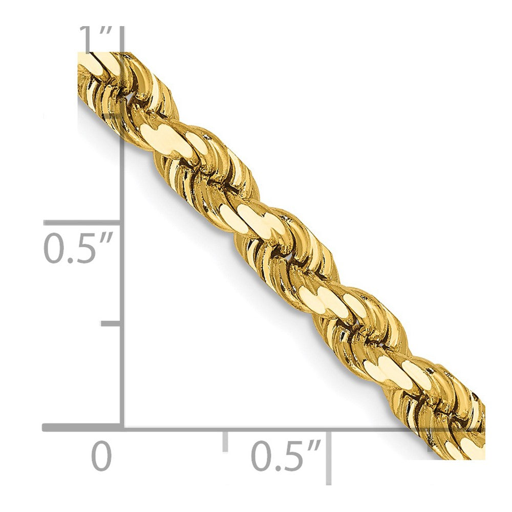 14k Yellow Gold 4.5 mm Diamond-cut Rope with Lobster Clasp Chain (28.74 grams)