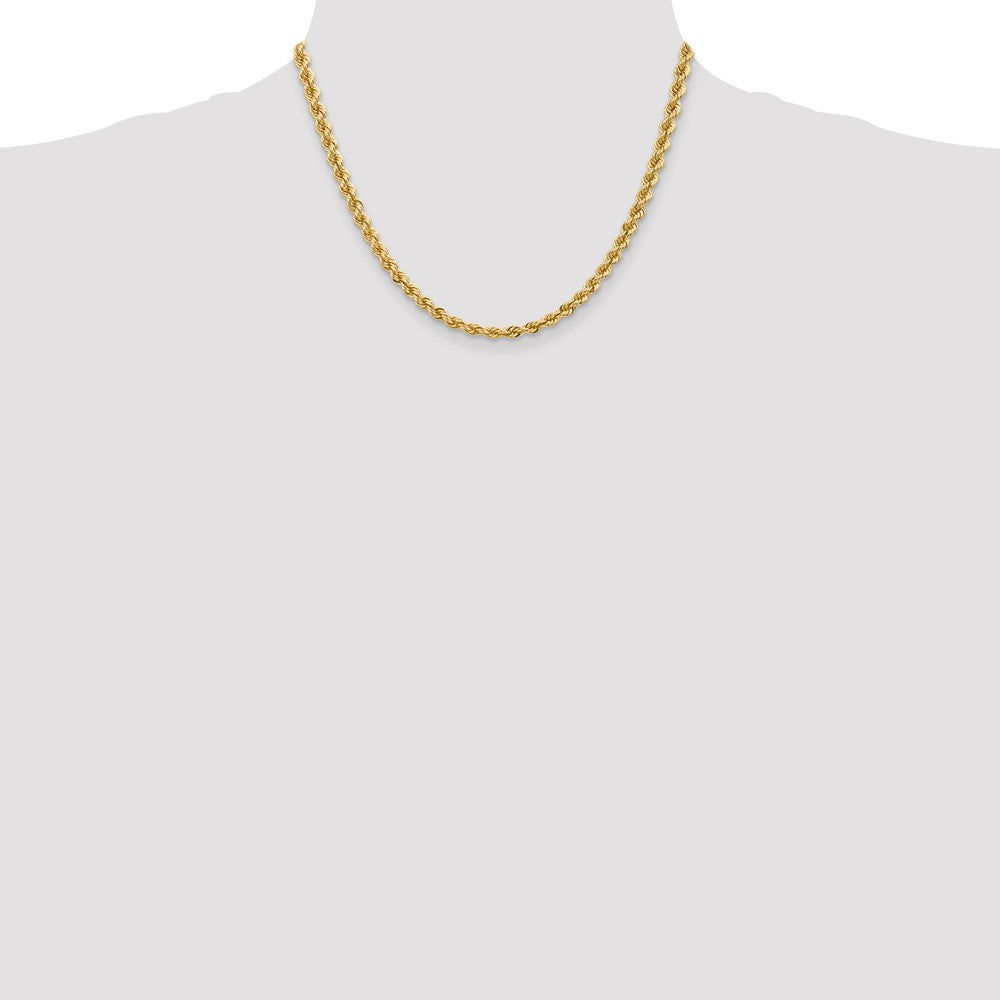 14k Yellow Gold 5 mm Regular Rope with Lobster Clasp Chain (33 grams)