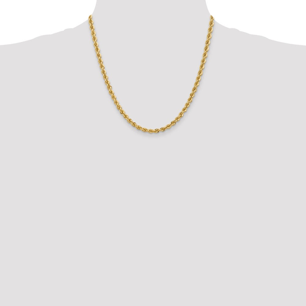 14k Yellow Gold 5 mm Regular Rope with Lobster Clasp Chain (33 grams)