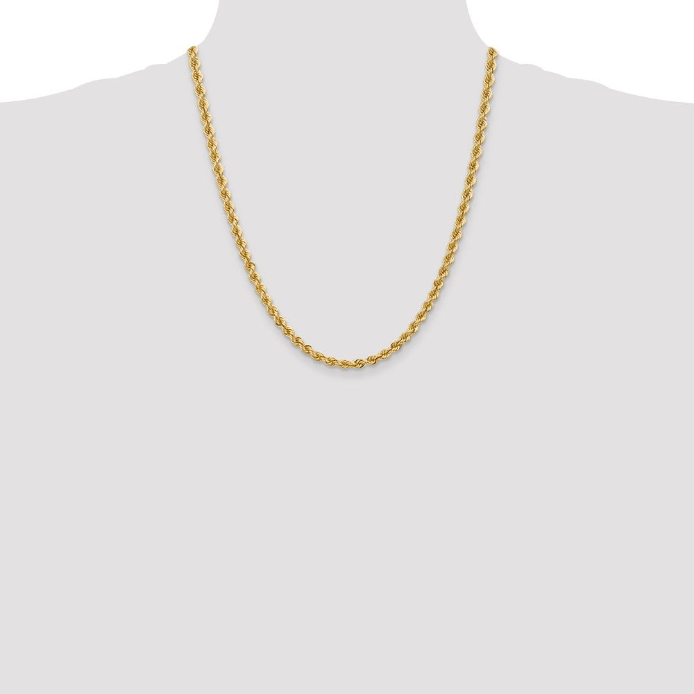 14k Yellow Gold 5 mm Regular Rope with Lobster Clasp Chain (33 grams)