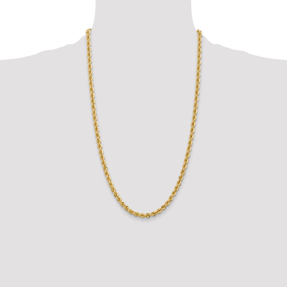 14k Yellow Gold 5 mm Regular Rope with Lobster Clasp Chain (33 grams)