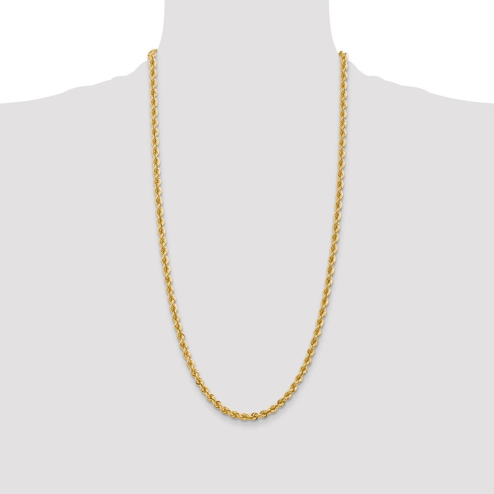 14k Yellow Gold 5 mm Regular Rope with Lobster Clasp Chain (33 grams)