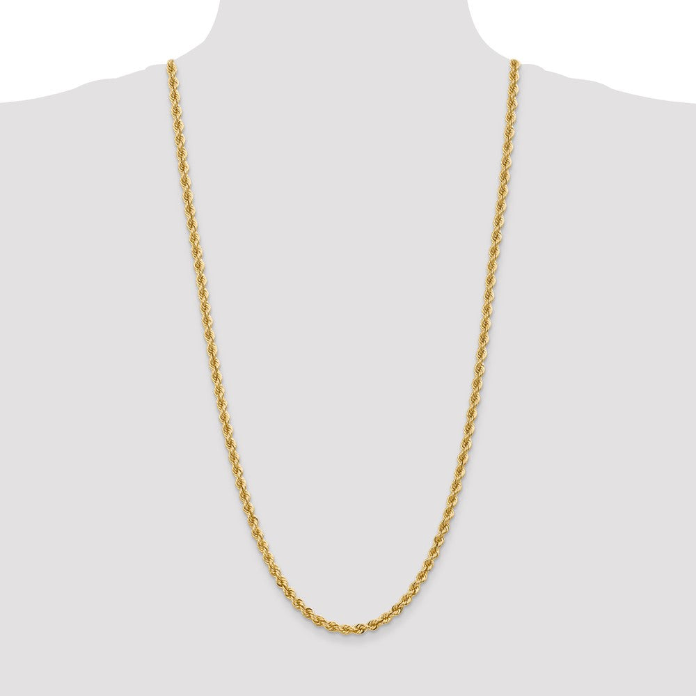 14k Yellow Gold 5 mm Regular Rope with Lobster Clasp Chain (33 grams)