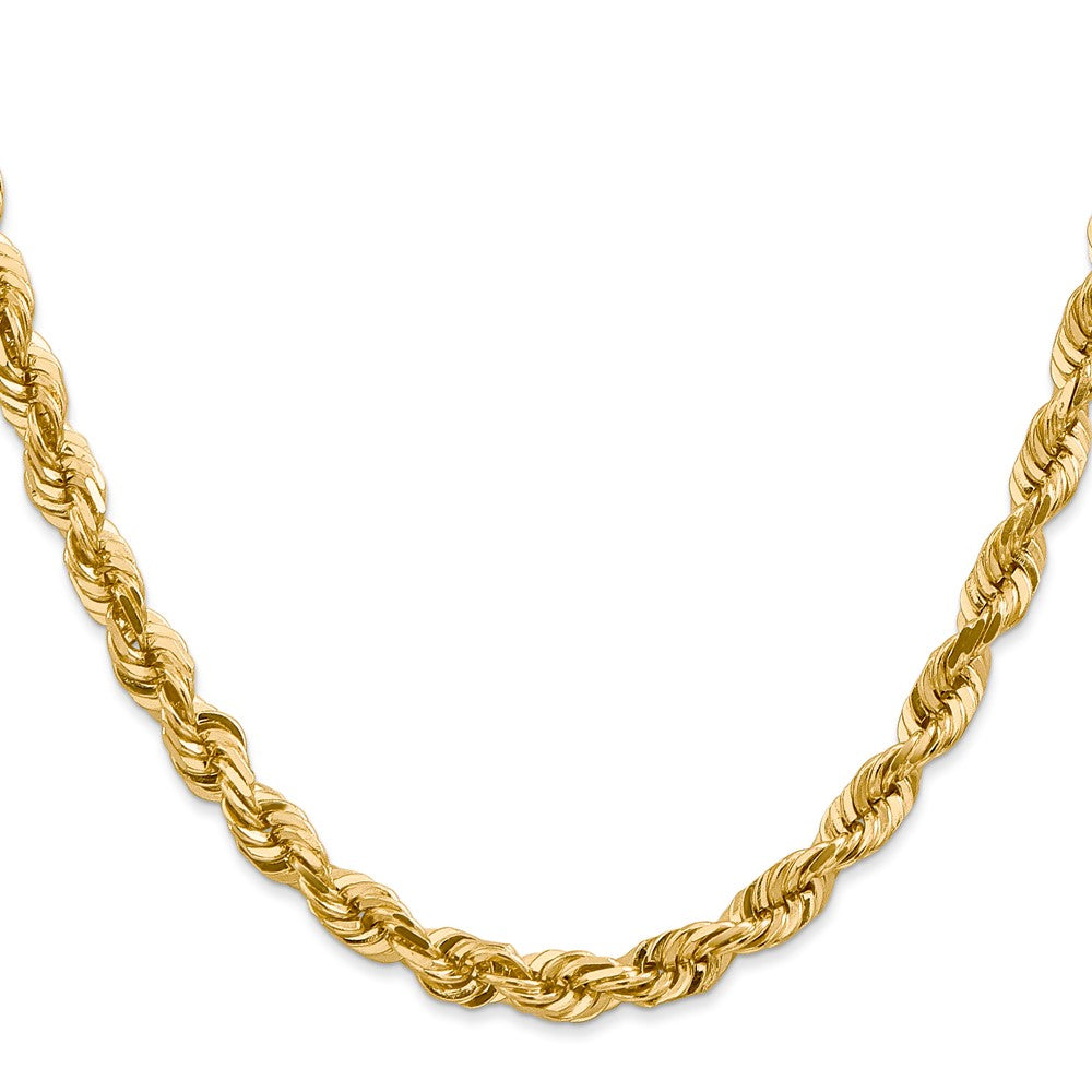 14k Yellow Gold 5.5 mm Diamond-cut Rope with Lobster Clasp Chain (41.44 grams)