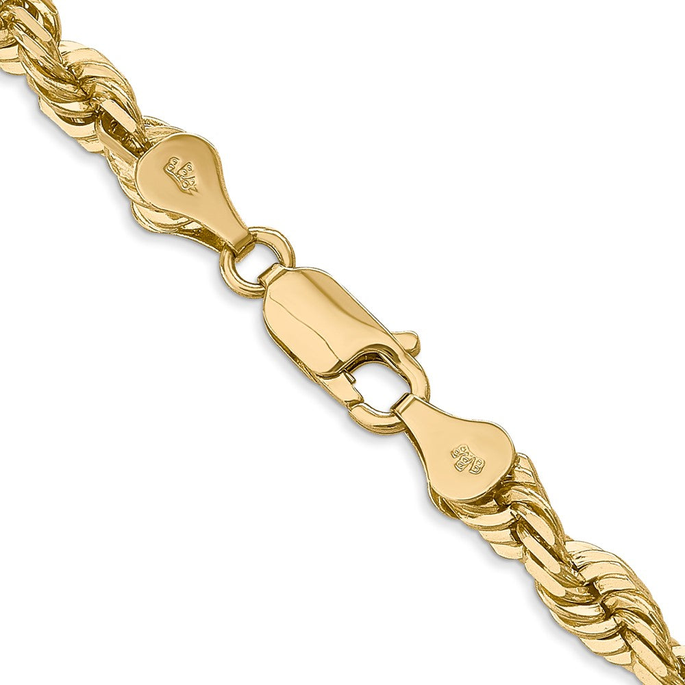 14k Yellow Gold 5.5 mm Diamond-cut Rope with Lobster Clasp Chain (41.44 grams)