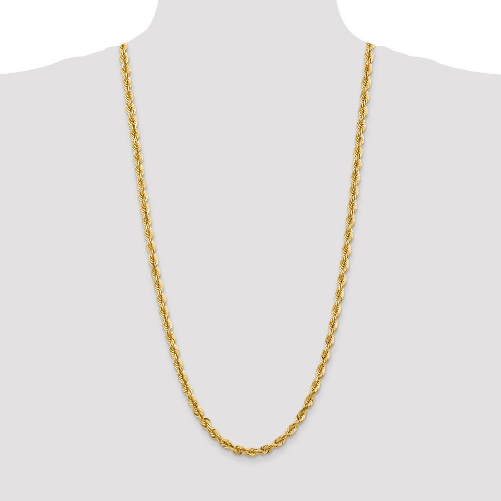 14k Yellow Gold 5.5 mm Diamond-cut Rope with Lobster Clasp Chain (41.44 grams)
