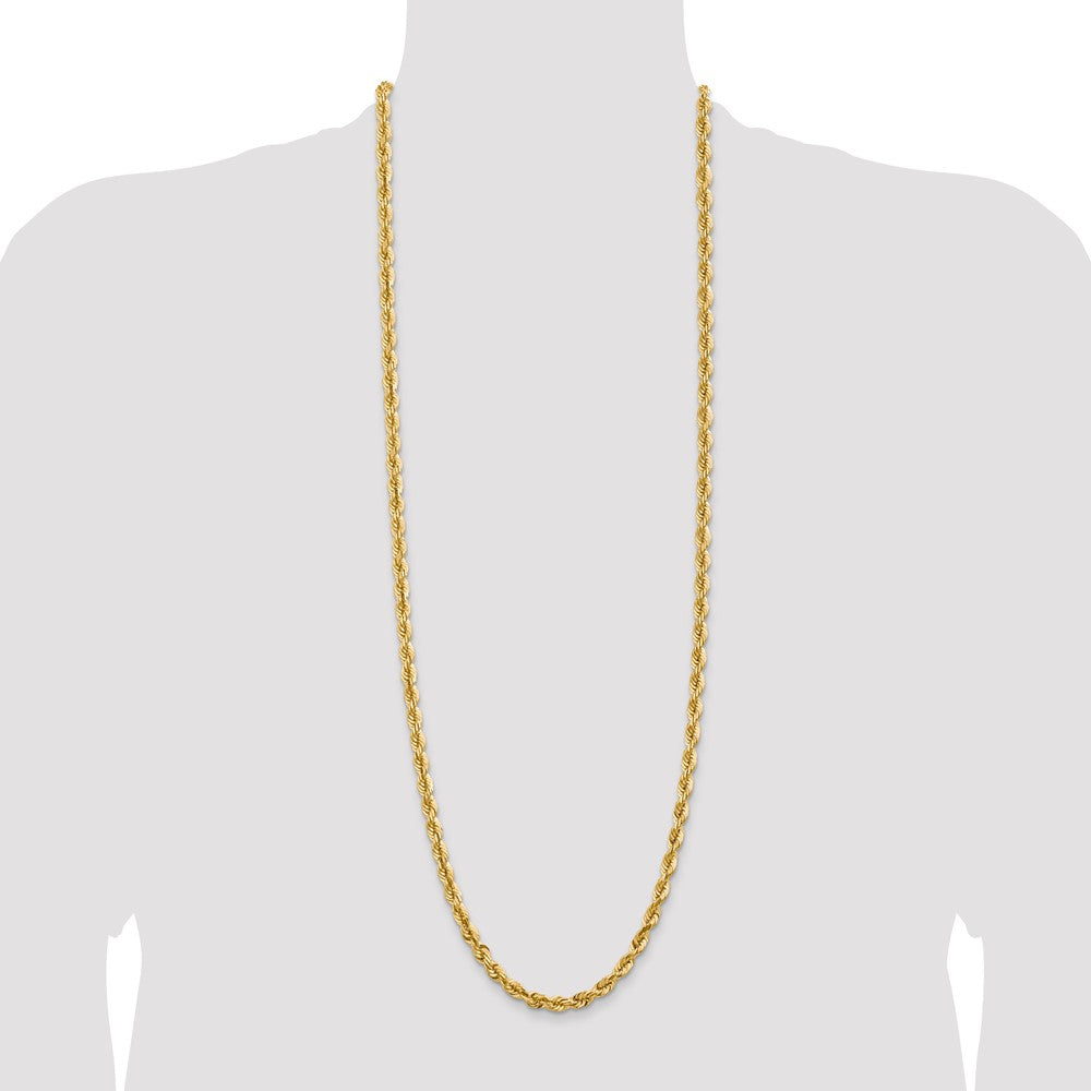 14k Yellow Gold 5.5 mm Diamond-cut Rope with Lobster Clasp Chain (41.44 grams)