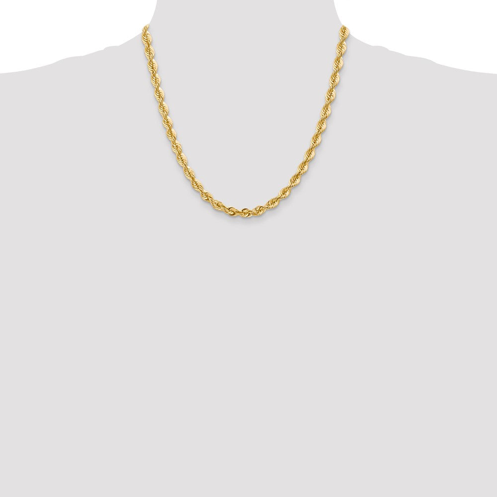 14k Yellow Gold 6 mm Regular Rope with Lobster Clasp Chain (50.29 grams)
