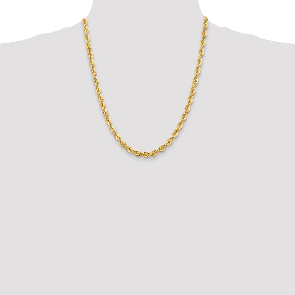 14k Yellow Gold 6 mm Regular Rope with Lobster Clasp Chain (50.29 grams)
