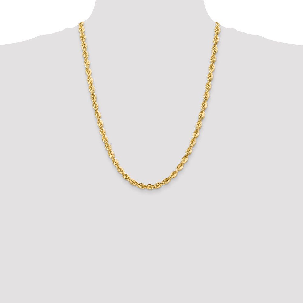 14k Yellow Gold 6 mm Regular Rope with Lobster Clasp Chain (50.29 grams)