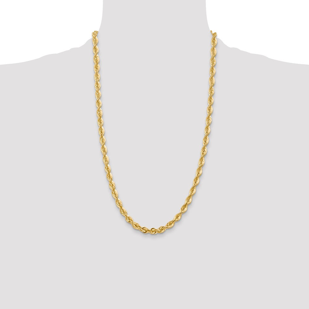 14k Yellow Gold 6 mm Regular Rope with Lobster Clasp Chain (50.29 grams)